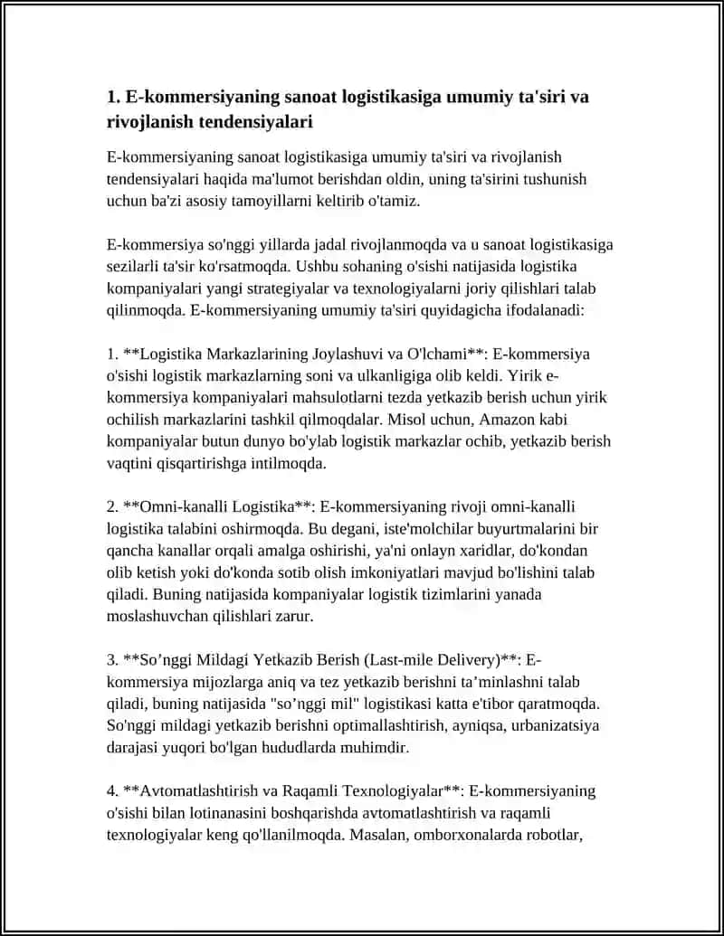 E-KOMMERSIYA VA UNING SANOAT LOGISTIKASIGA TA'SIRI 3