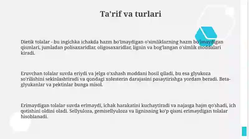 Oziq tolalari va ularning ovqʼtlanishdagi o‘rni 3