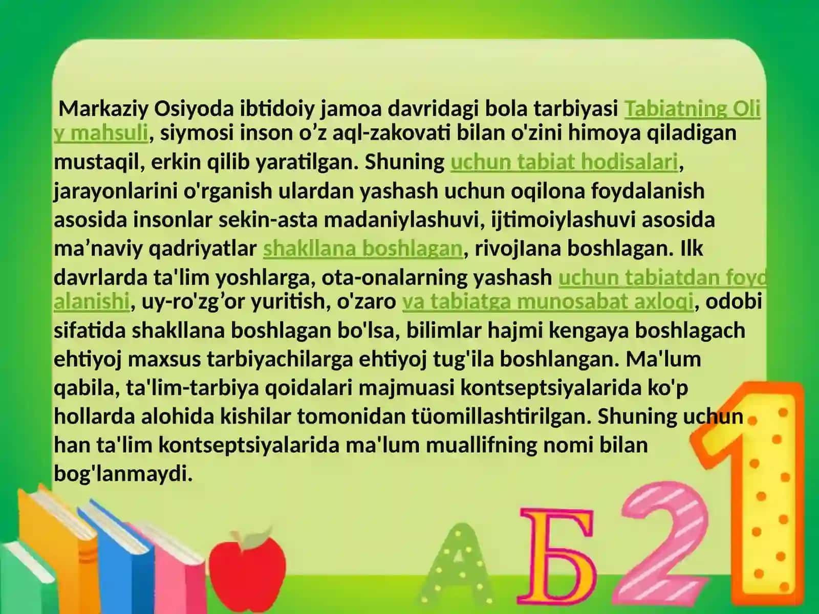 Boshlang'ichta'limfanlarinio'qitishjarayonidasharqmutafakkirlarimerosidanfoydalanish. (Tarbiyafanidarslarimisolida) 3