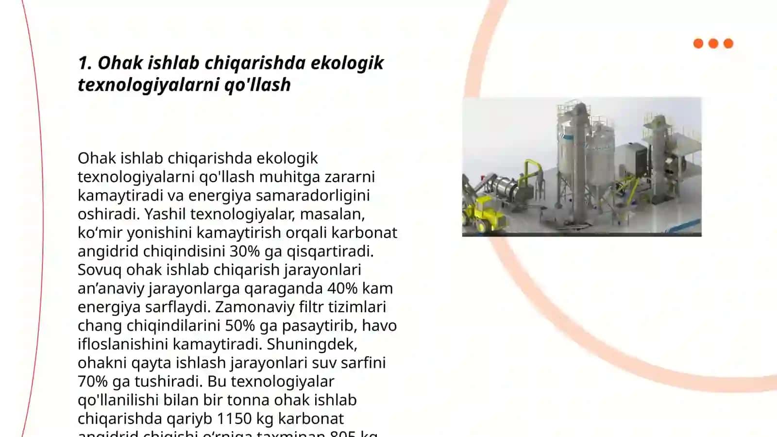 Ohak ishlab chiqaruvchi korxonalarning atrof muhitga zararini kamaytirish 3