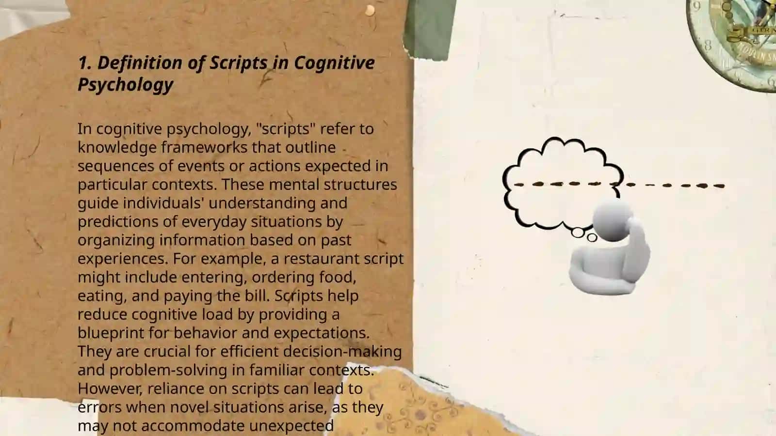 Scripts, Scenarios and Schematic Mental Models 3
