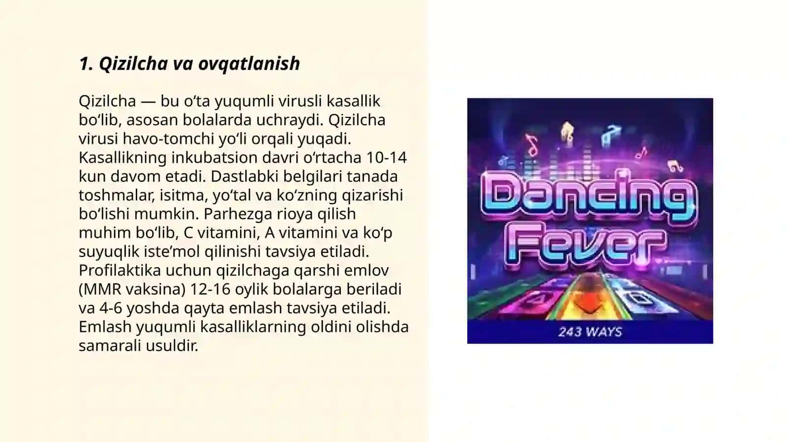 Fever Cultur project Diettherapy 3