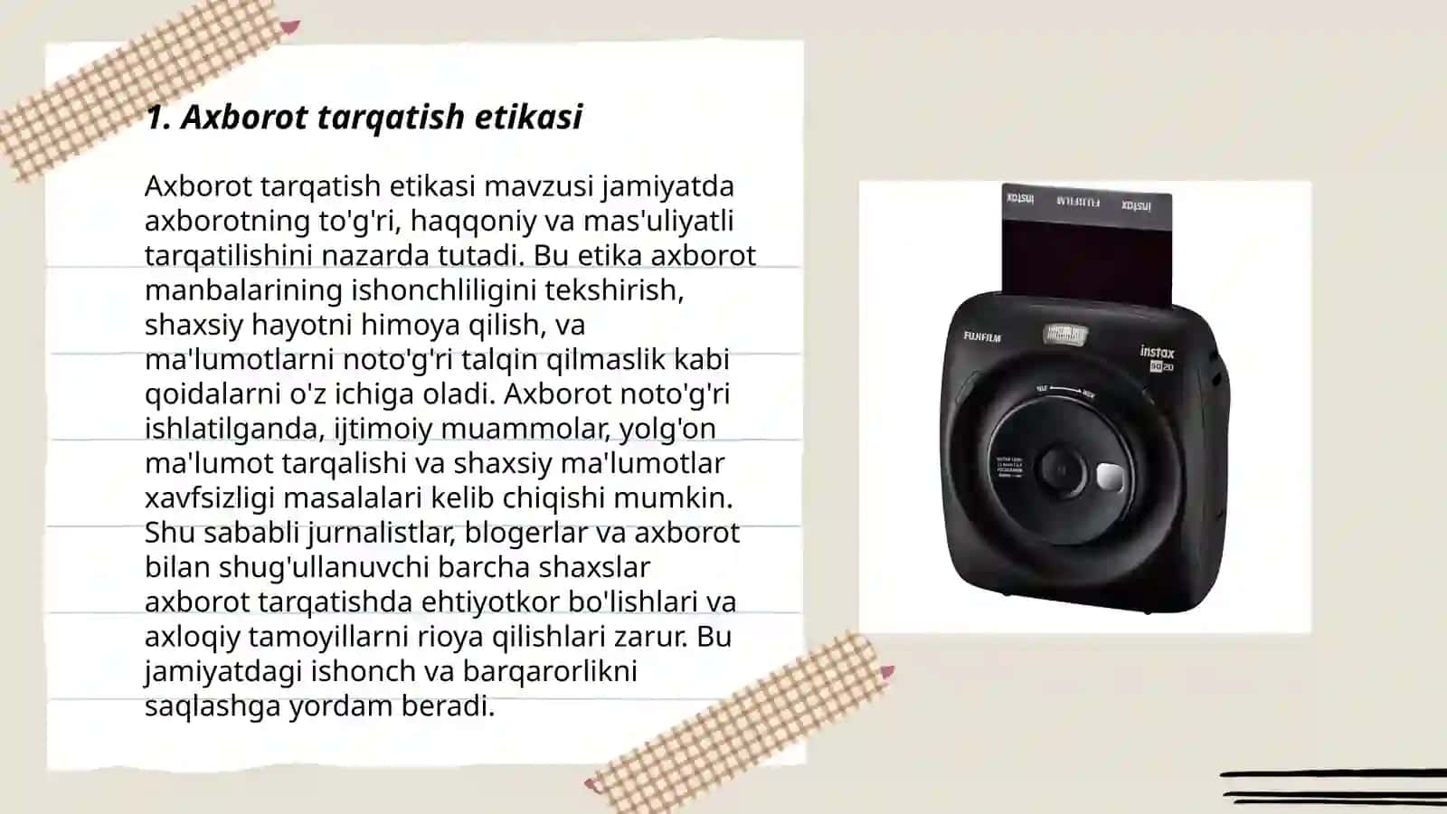 Axborot tarqatish etikasi 3