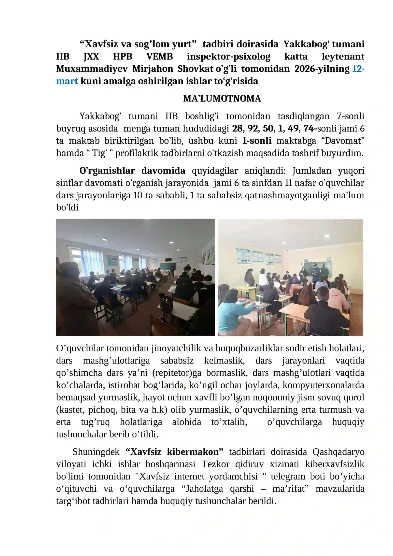 Xavfsiz va sog'lom yurt tadbiri 3