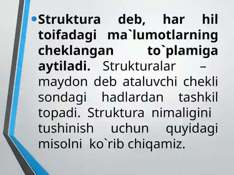Massivlar va strukturalar 3