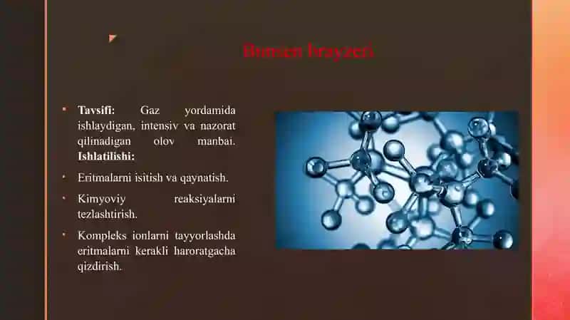 Kompleks birikmalar kimyosi fanida ishlatiladigan isitish qurilmalari va ularni ishlatilishi 3