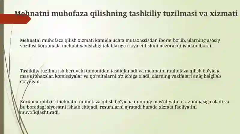 Qishloq xoʻjaligi korxonalarida mehnat muhofazasiga oid ishlarni tashkil qilish 3
