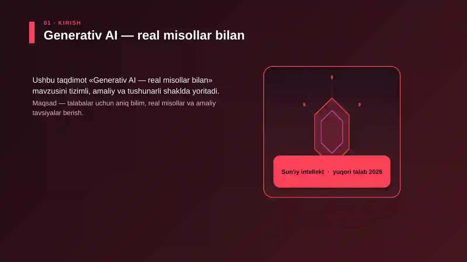 Generativ AI — real misollar bilan 3