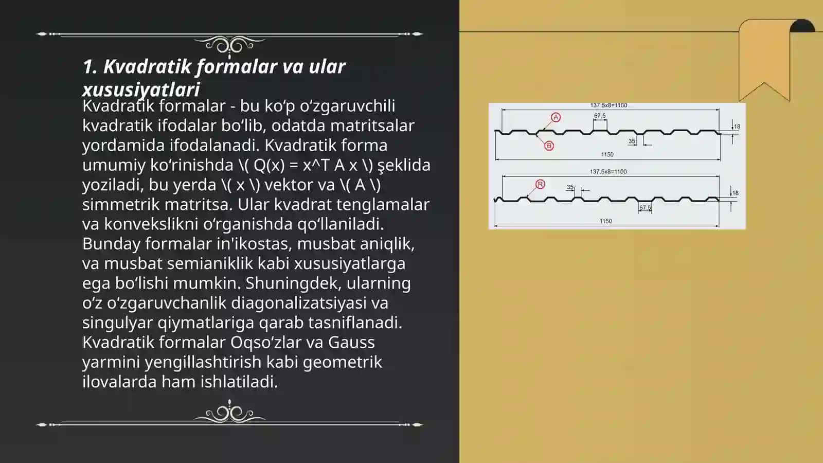 Kvadratik formalar va ular xususiyatlari 3