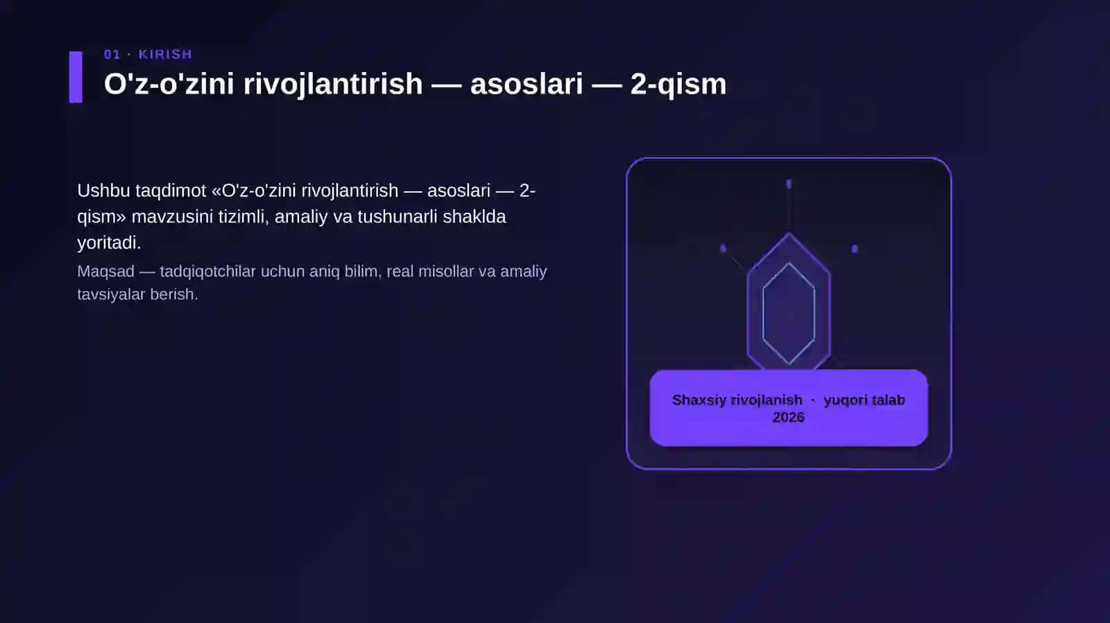 O'z-o'zini rivojlantirish — asoslari — 2-qism 3