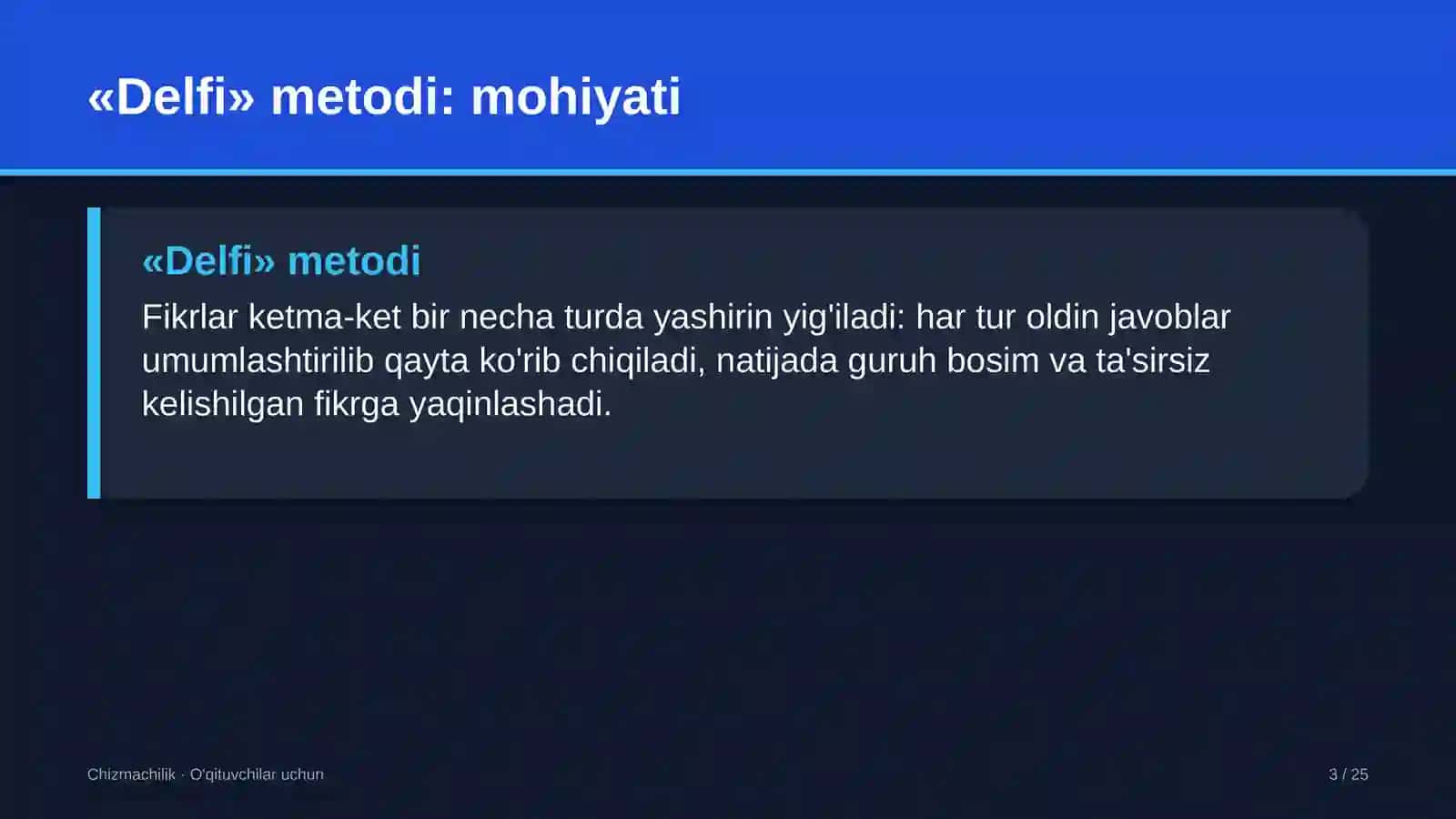 chizmachilik darslarida delfi metodidan foydalanish 7832 3