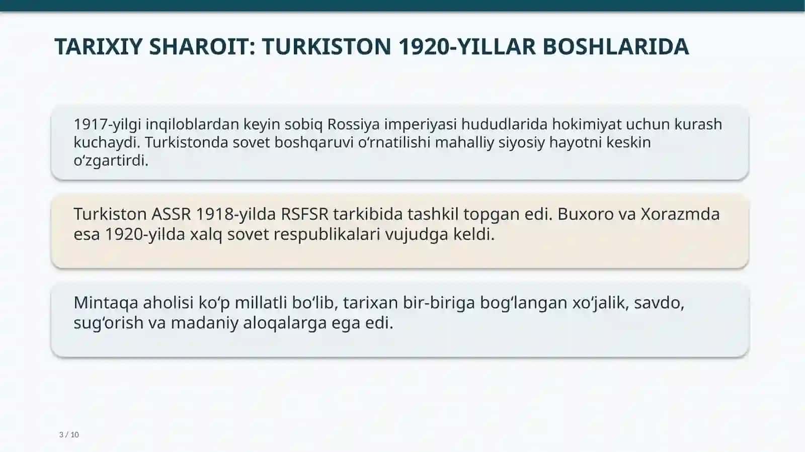1920-YILLARDAMILLIYMASALADAGISIYOSIYYO‘NALISHNINGO‘ZGARTIRILISHI 3