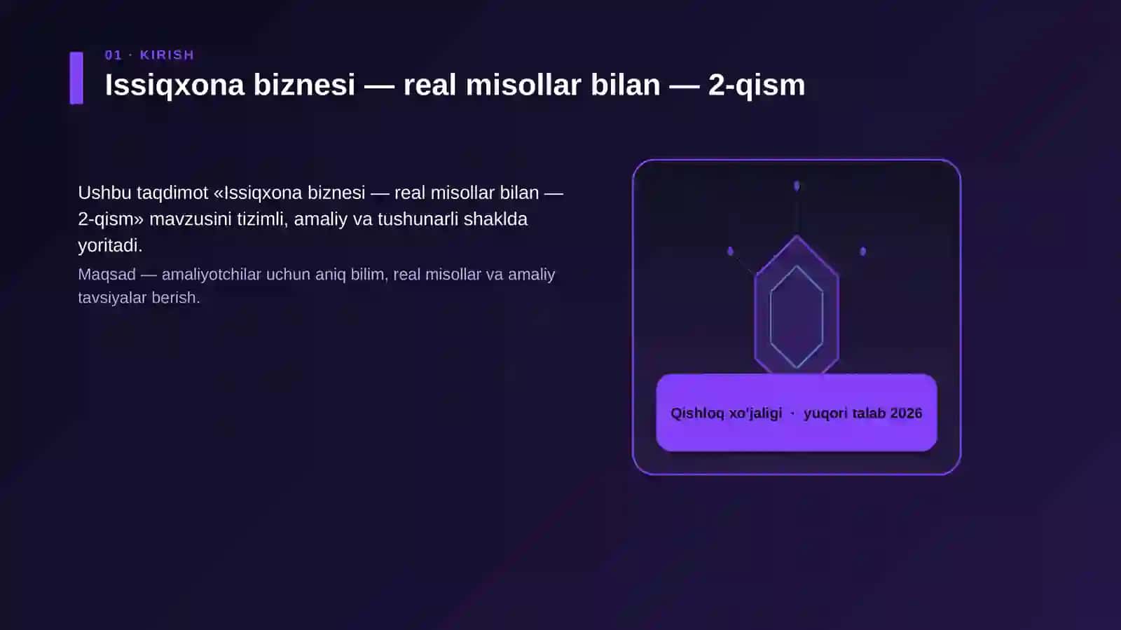Issiqxona biznesi — real misollar bilan — 2-qism 3
