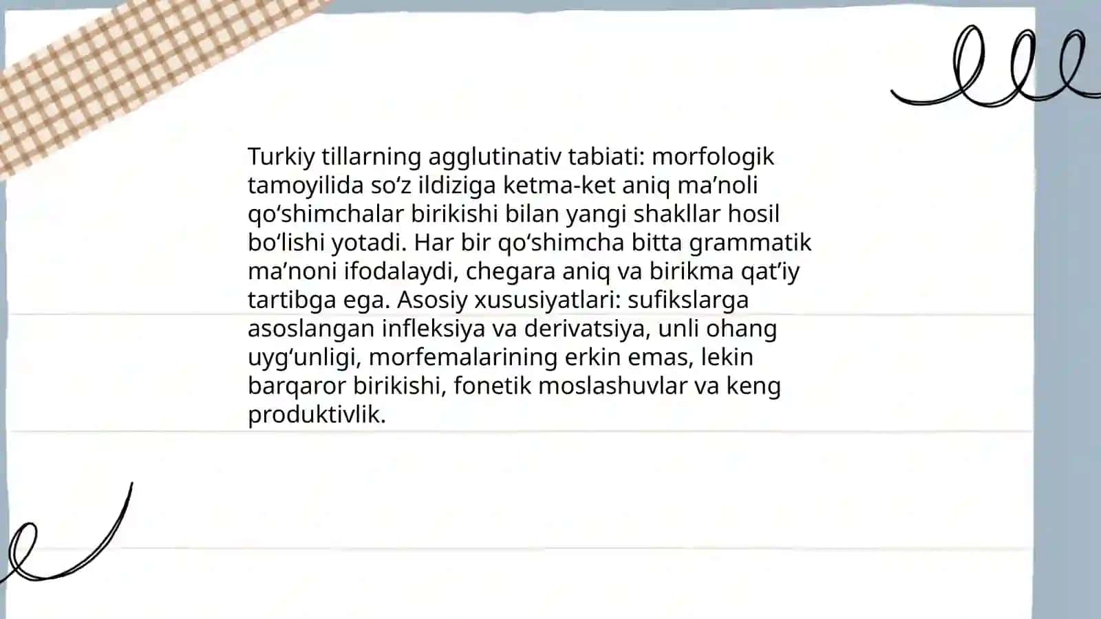 Turkiy tillarning agglutinativ tabiati 3