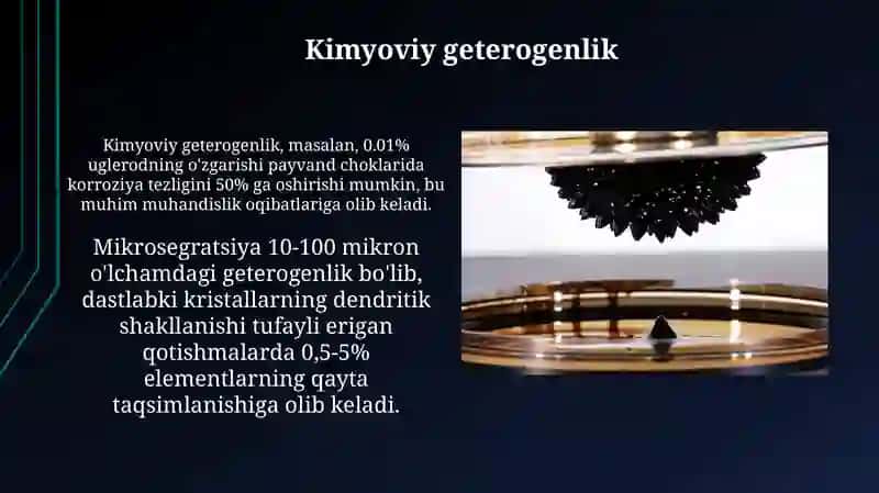 Kristallanish va erish nazariyasi. Po’lat quymasining tuzilishi 3
