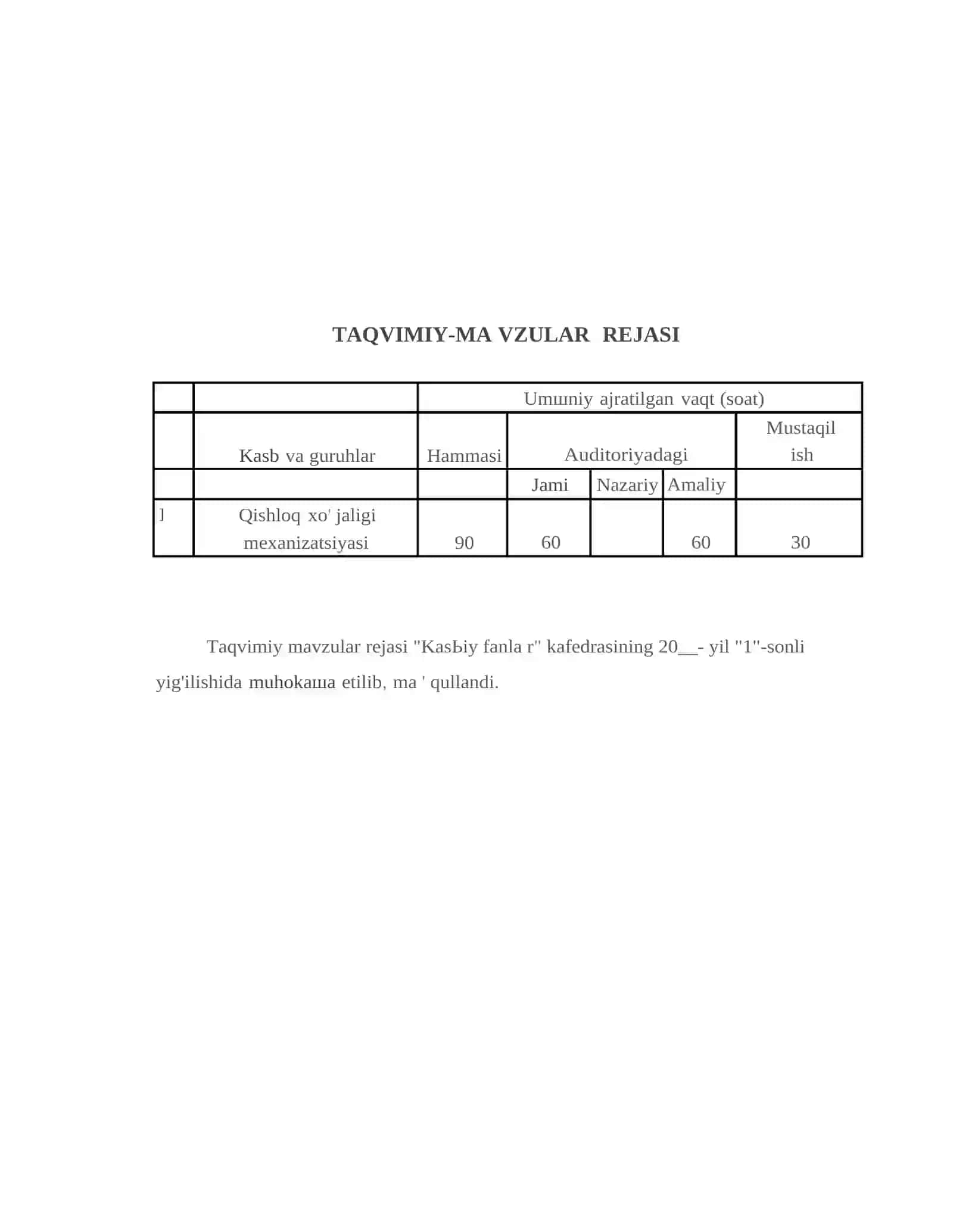 Traktor va kombayn tuzilishi o‘quv amaliyoti O‘QITISH MATERIALLARI 3