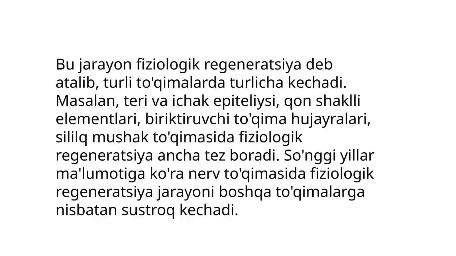 To'qimalarning fiziologik vareparativ regeneratsiyasi 3