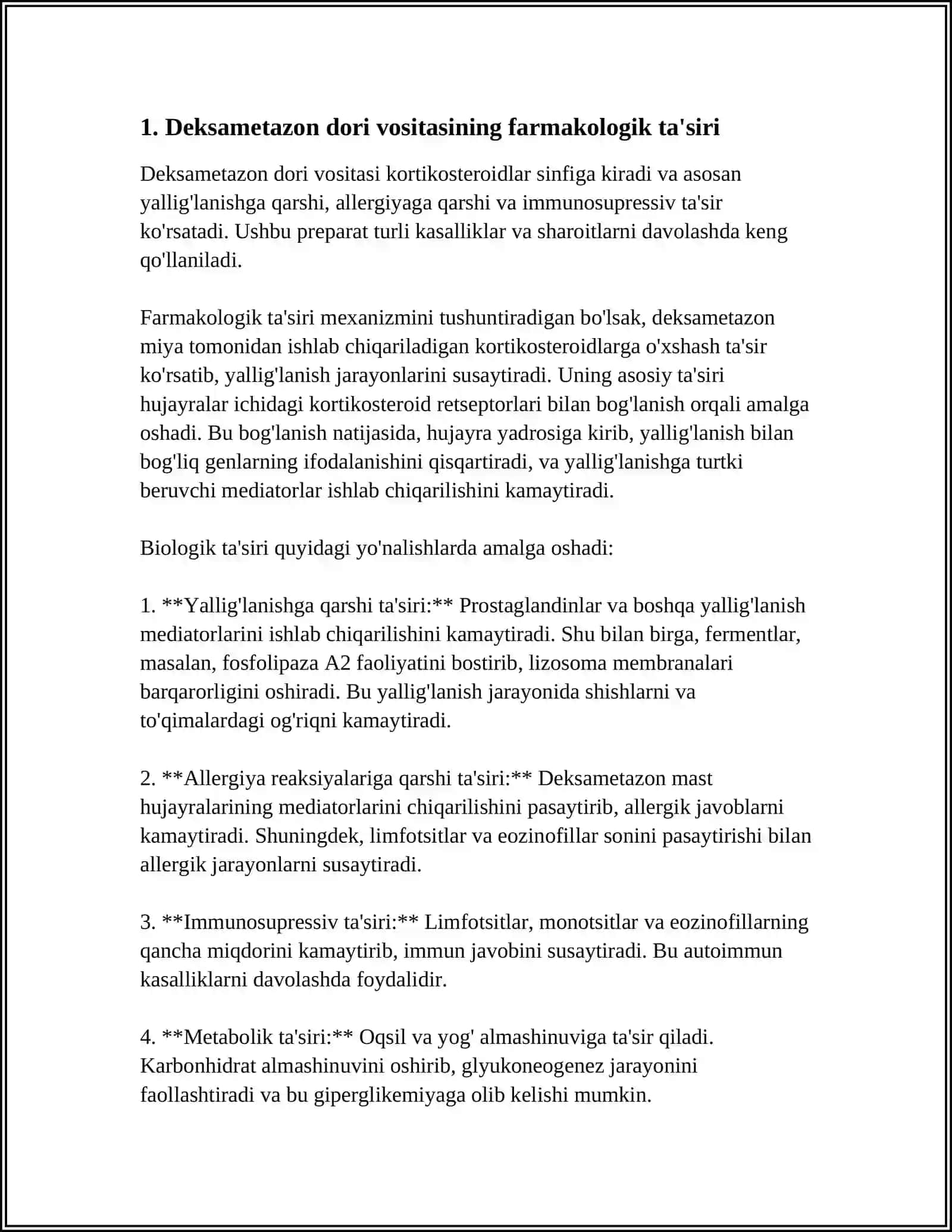 DEKSAMETAZON DORI VOSITASI 3