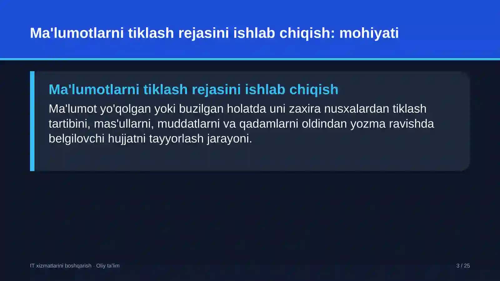 transformator zavodlarida ma'lumotlarni tiklash rejasini ishlab chiqish 6550 3