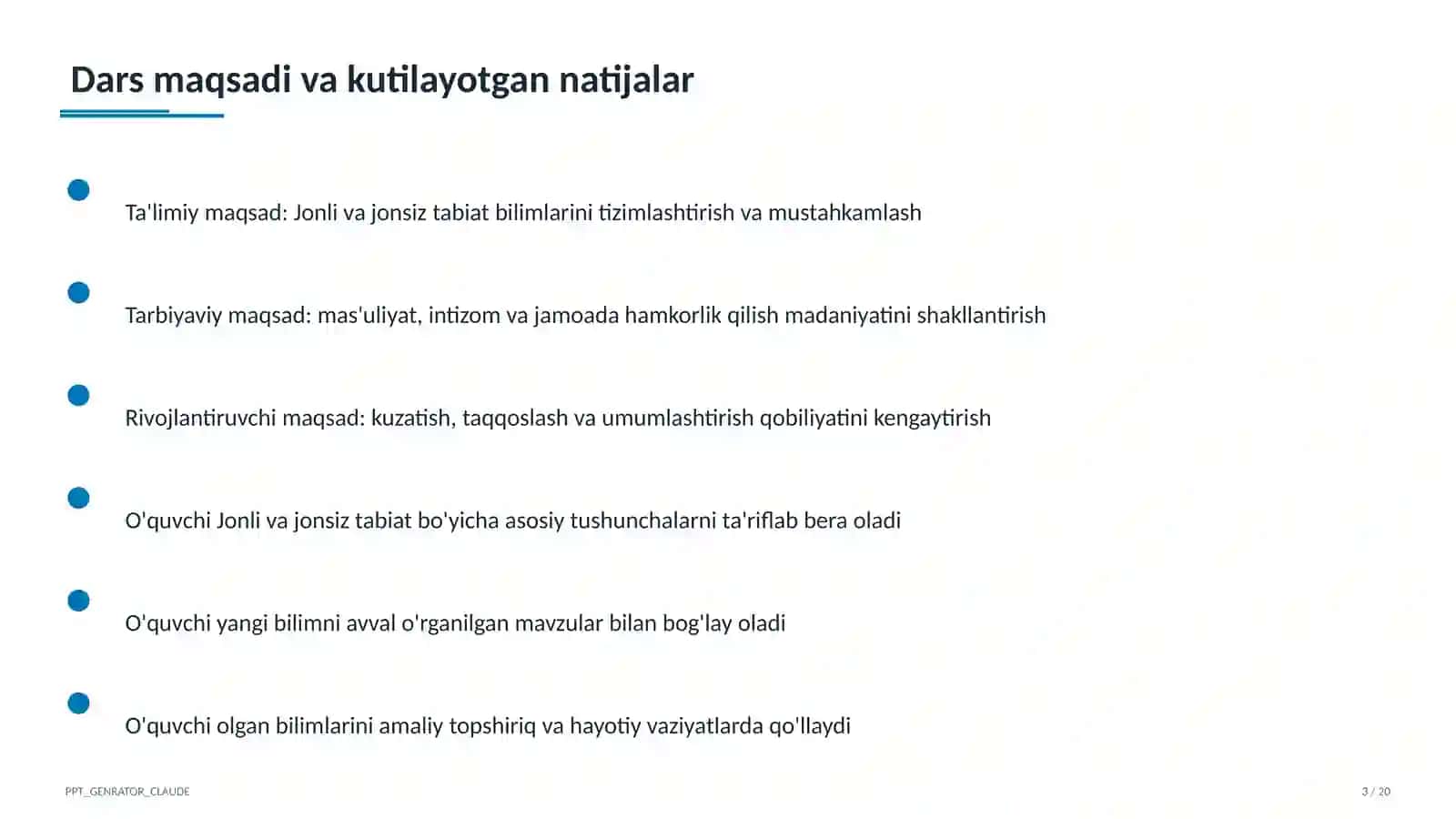 Jonli va jonsiz tabiat (2-sinf) 3