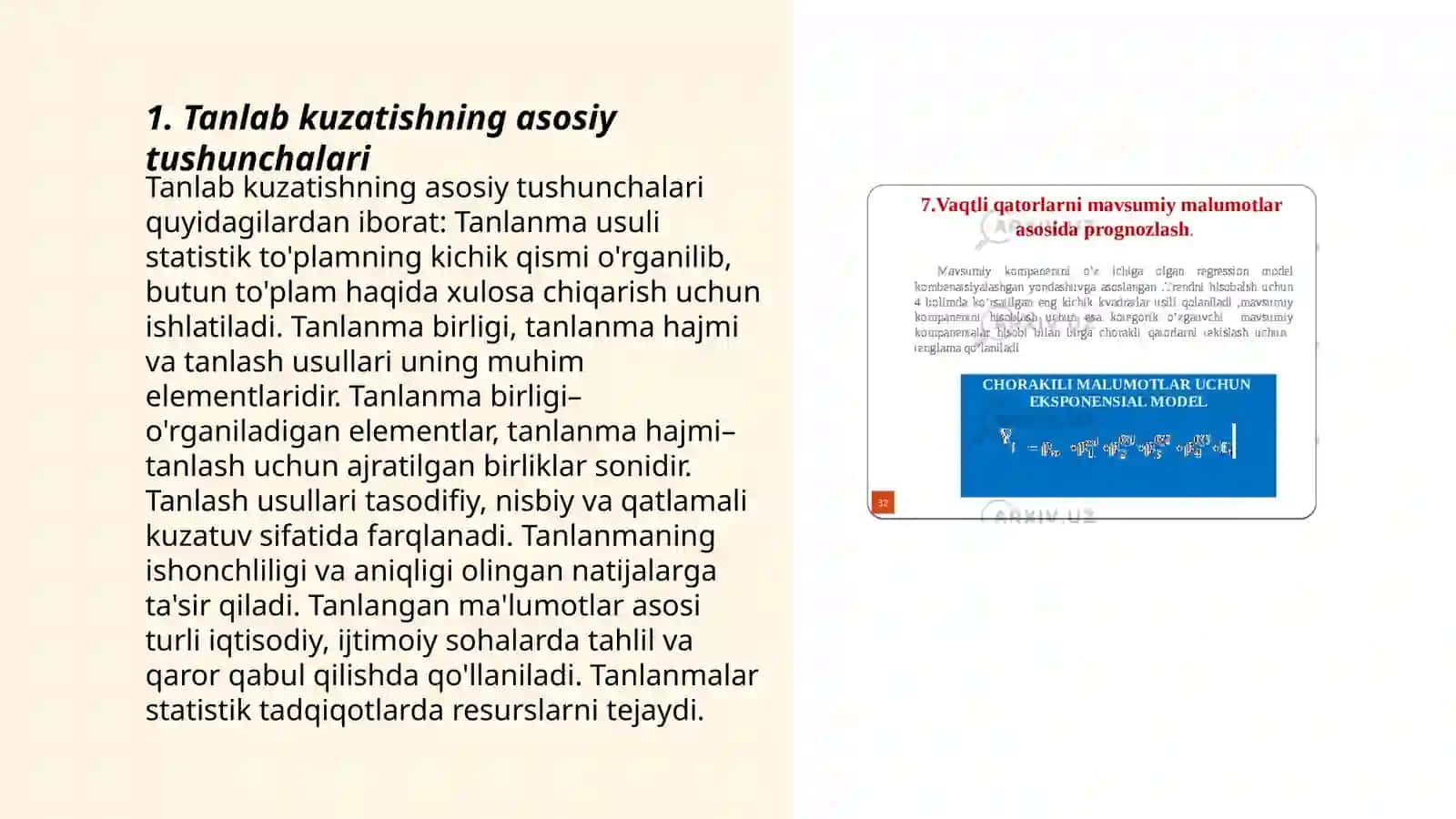 Statistik tadqiqotlarda tanlab kuzatishning qóllanilishi 3