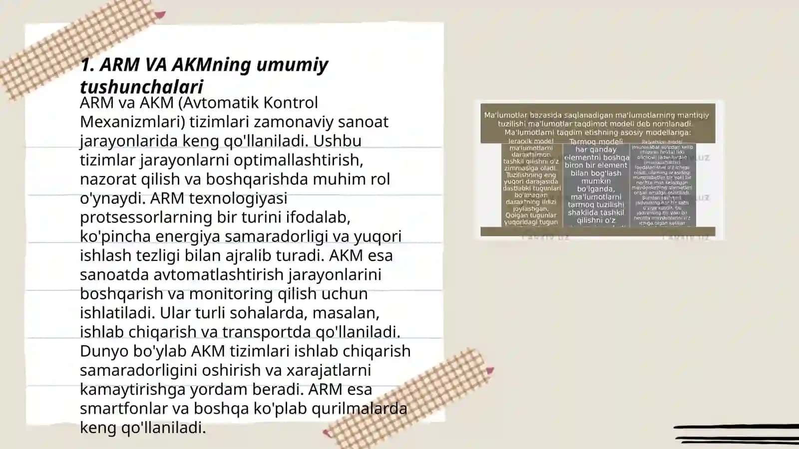 ARM VA AKM lar faoliyati 3