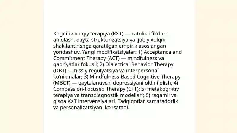 Yetakchi zamonaviy konsultativ nazariyalar va texnologiyalar 3