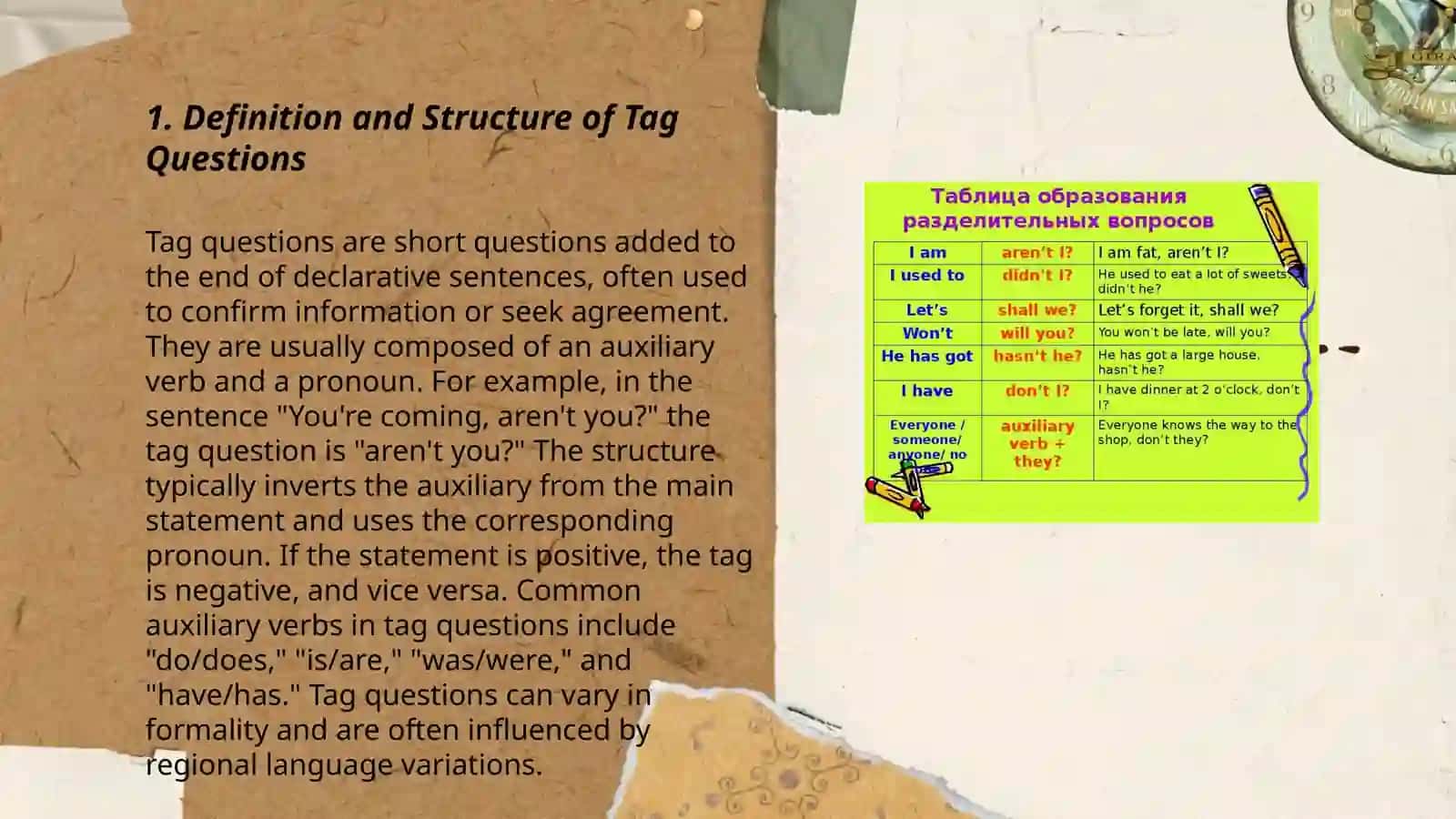 Tag question 3
