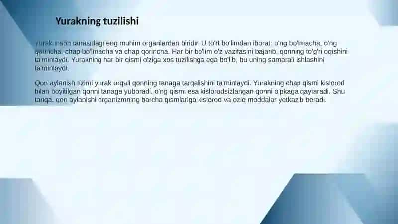 Yurak qon tomirlar tizimi rivojlanish nuqsonlar 3