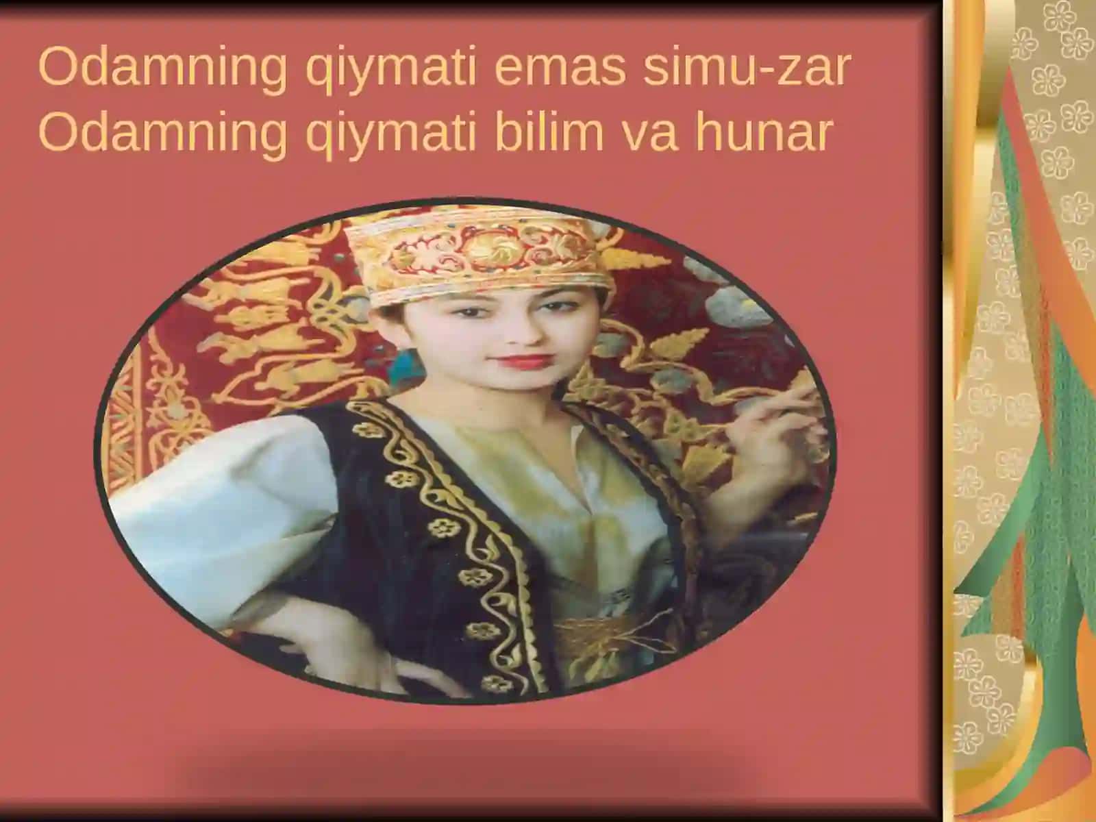 6-sinf Texnologiya fanidan Zardo'zlikda ishlatiladigan asbob-uskunalar. Zardo'zlik buyumlari dars ishlanma 3
