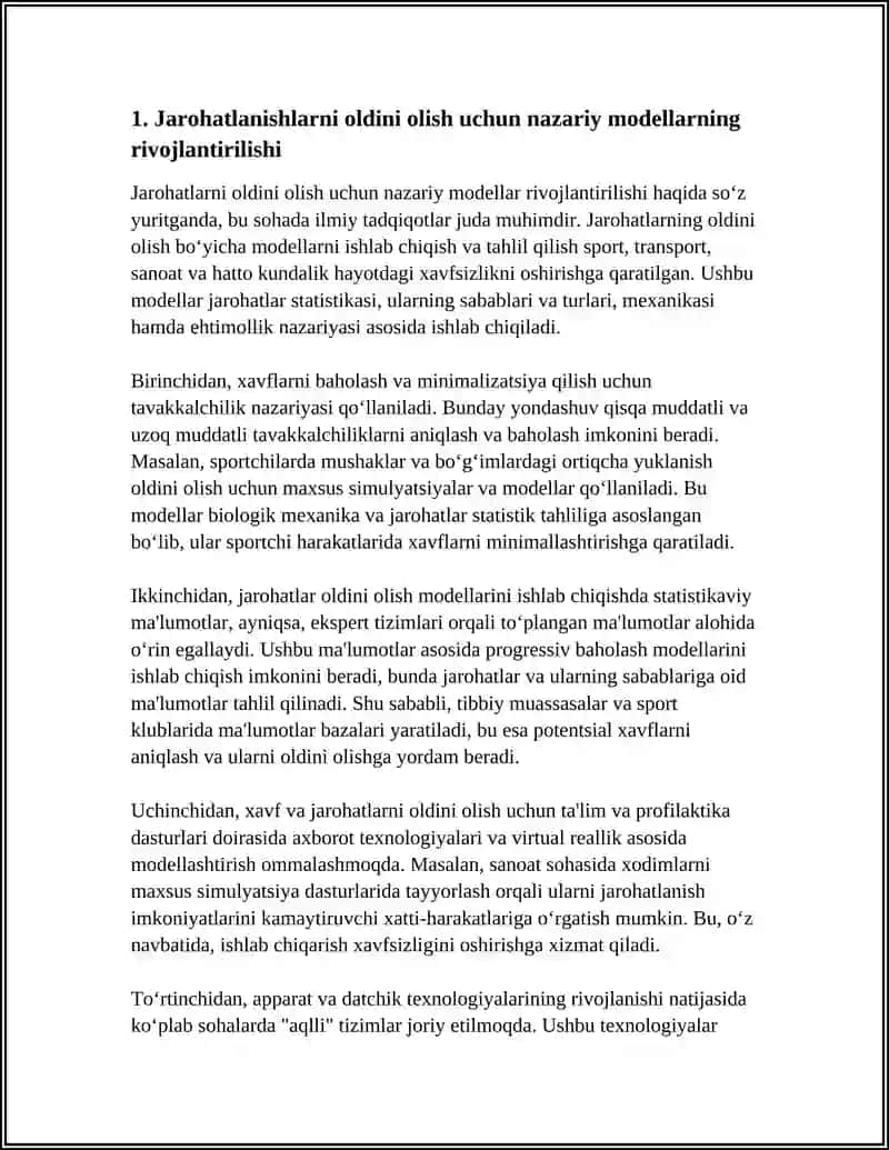 JAROHATLANISHLARNI OLDINI OLISH BO'YICHA MODELLAR ISHLAB CHIGISH VA UNI TAHLILQILISH 3