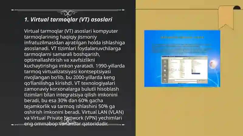 Virtual Tarmoqlar (VT) asoslari 3
