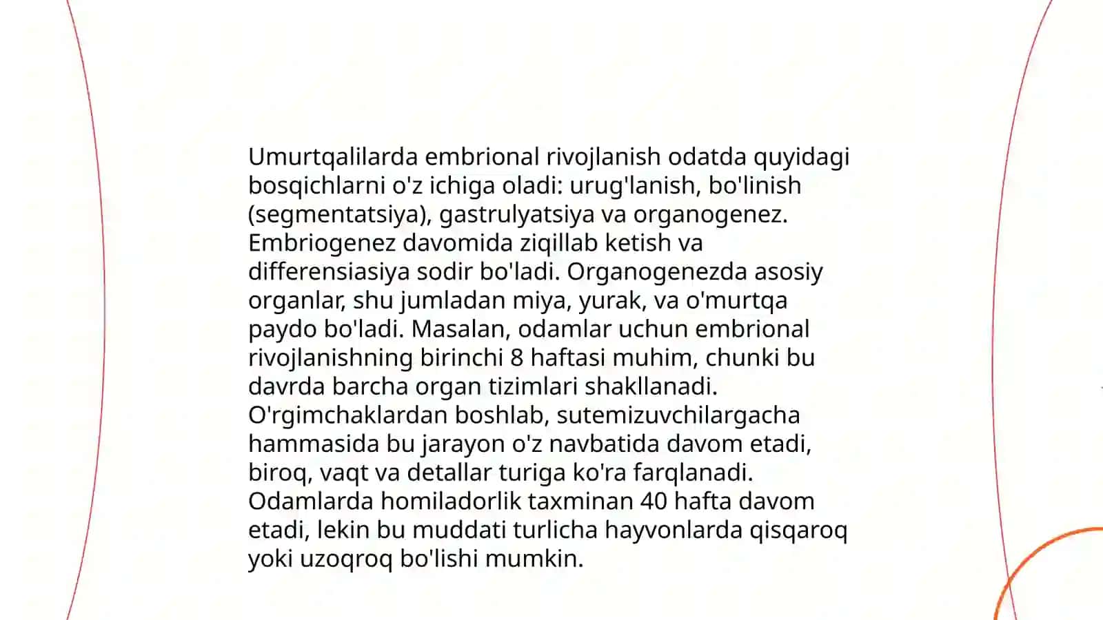 Umurtqalilarda a' zolar va a' zolar tizimi ontogenezi 3
