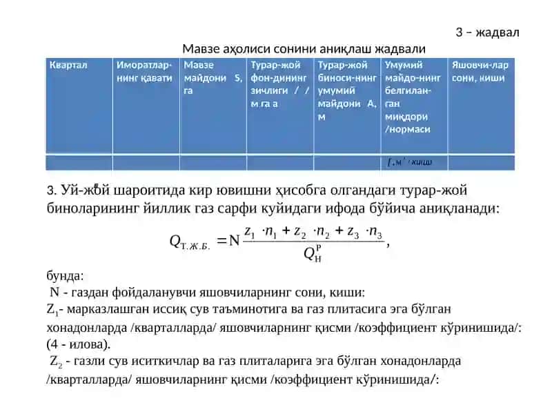 Газ истеъмоли меёрлари 3