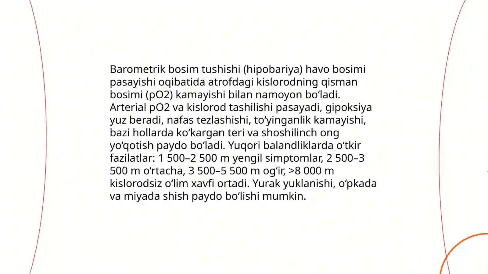 Barometrik bosimning organizmga ta'siri 3