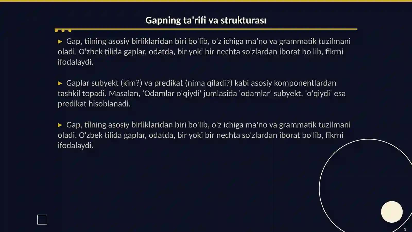 Gap haqida maʼlumot 3