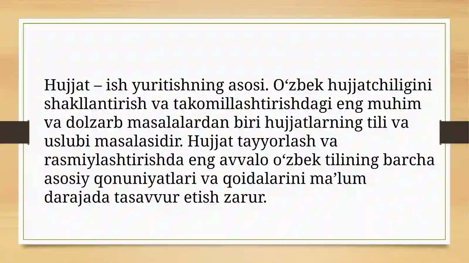 O’zbek tilining sohada qo’llanilishi 3