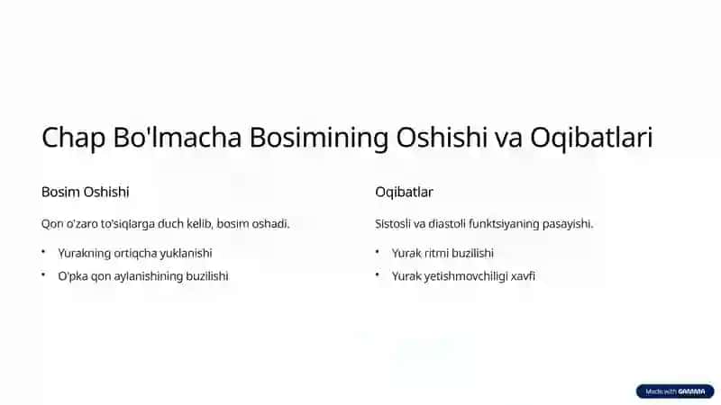 Mitral Klapan Torayishida Gemodinamikani Buzilishi va Kompensatsiya Mexanizmlari 3