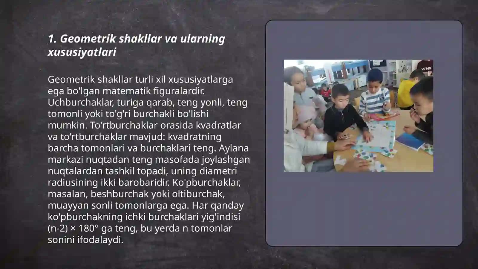 Qurish va konstruksiyalash matematika markazi uchun didaktik oyin loyihasini tayyorlash 3