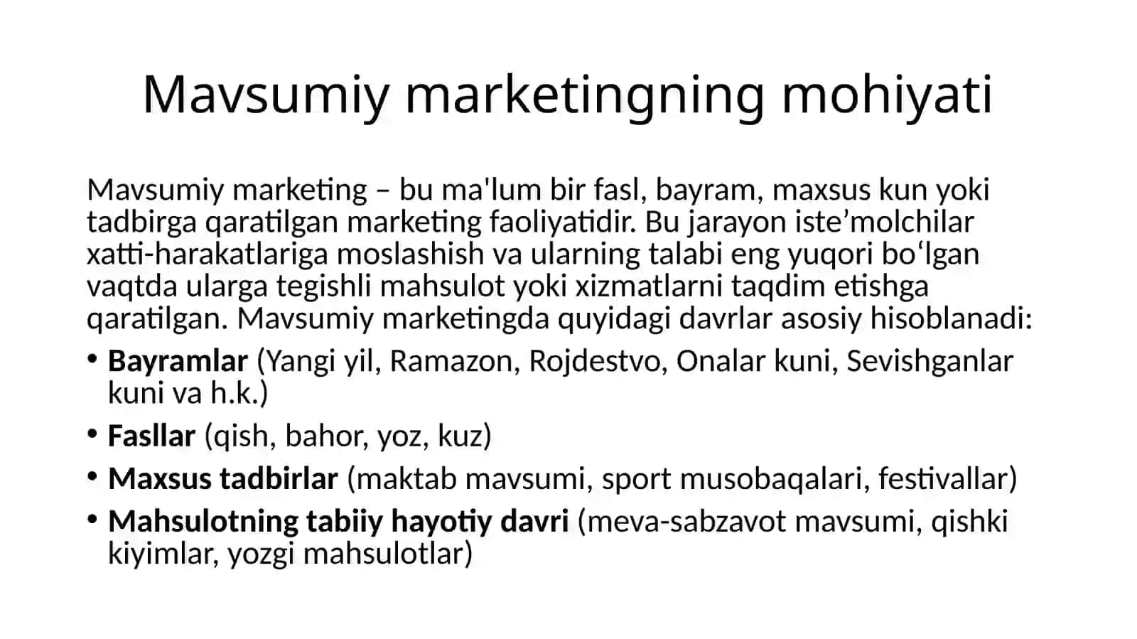 Merchandayzingda mavsumiy marketing va sotuv strategiyalari 3