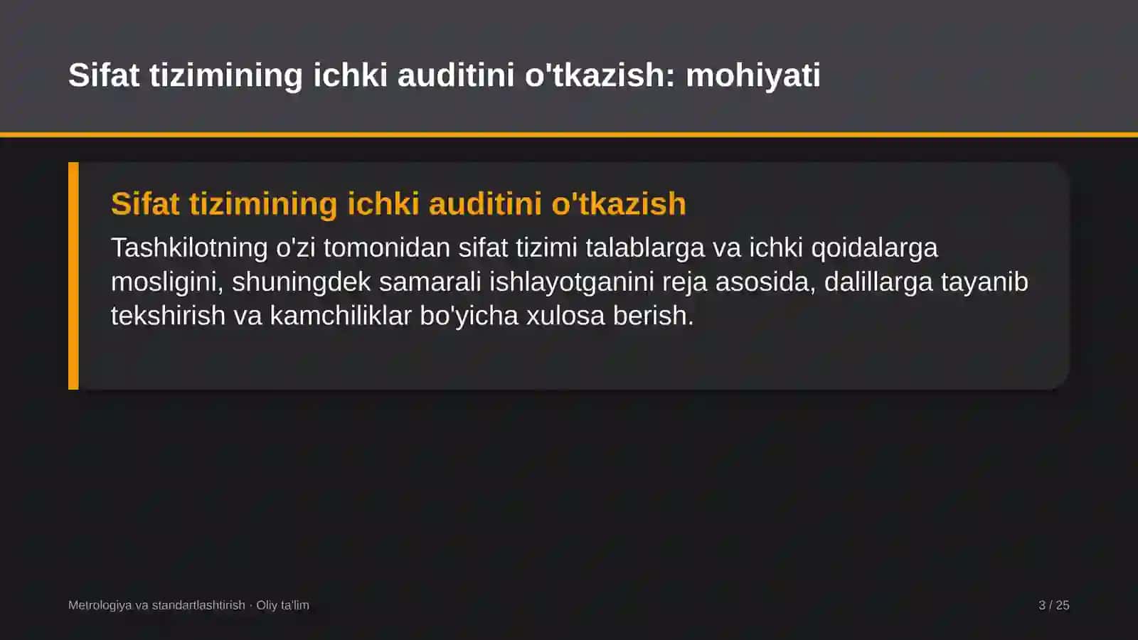 chegara qo'shinlarida sifat tizimining ichki auditini o'tkazish 8399 3