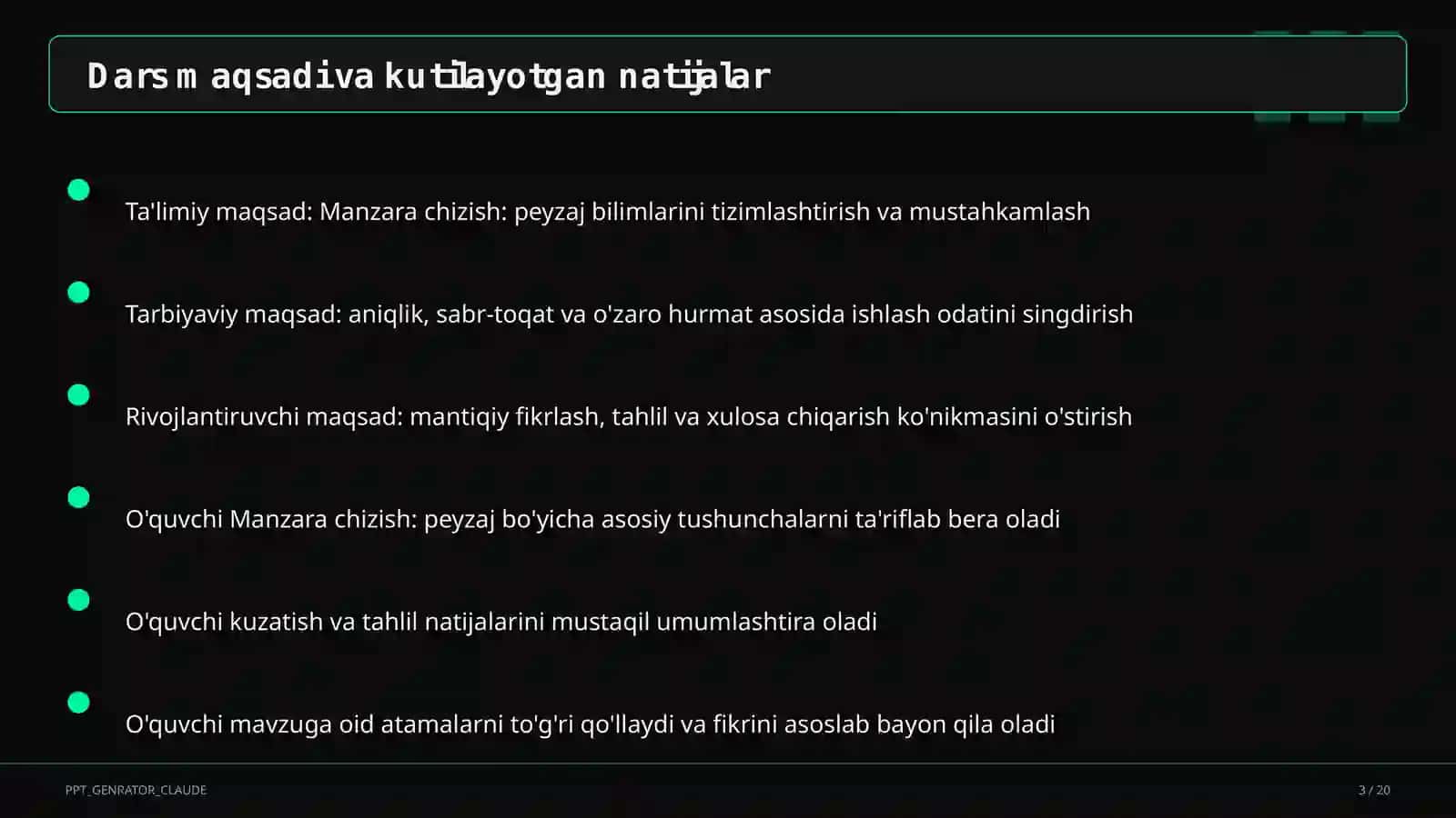 Manzara chizish: peyzaj (3-sinf) 3