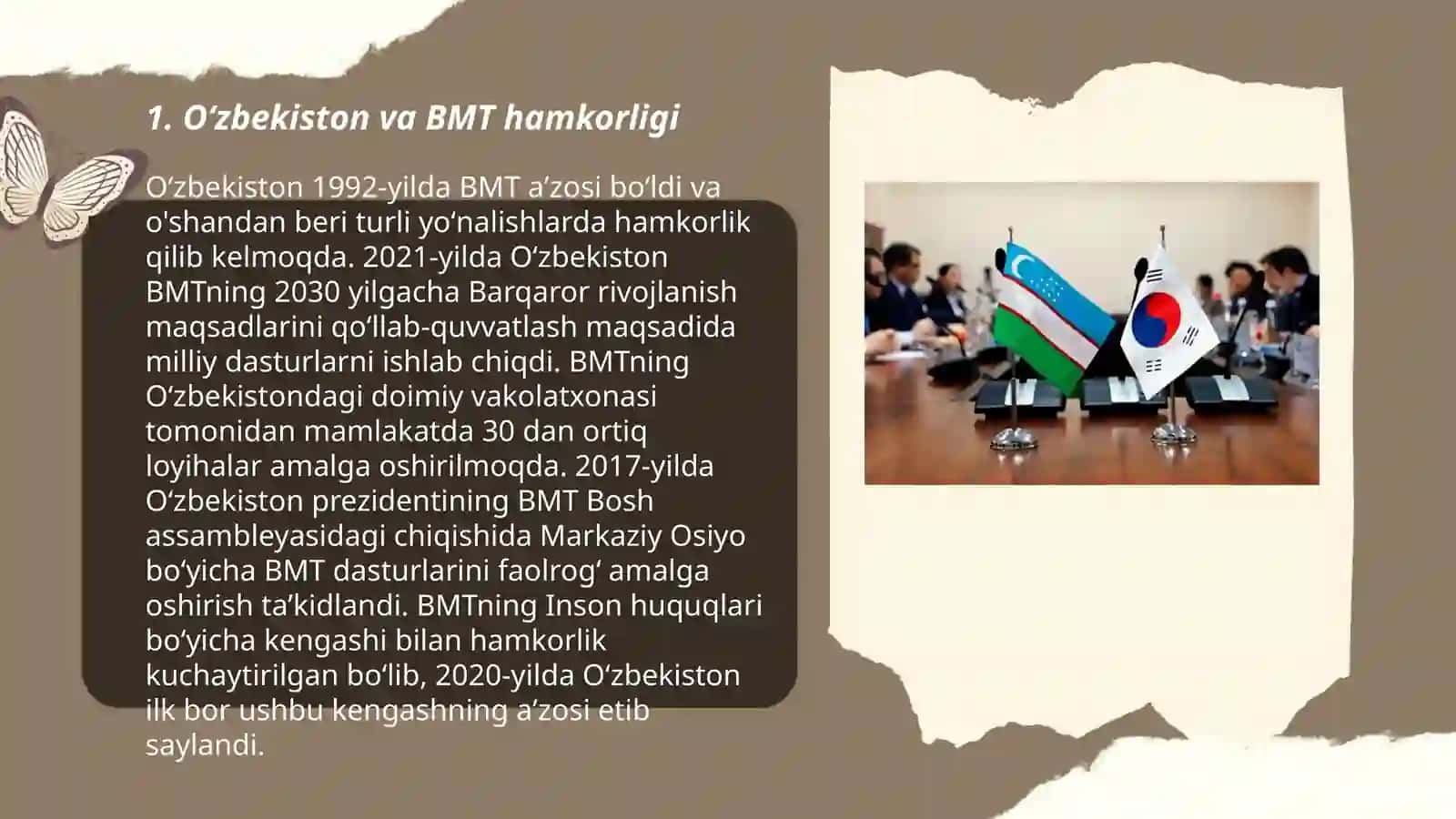 Oʻzbekistonning xalqaro tashkilotlar bilan hamkorlik aloqalari 3