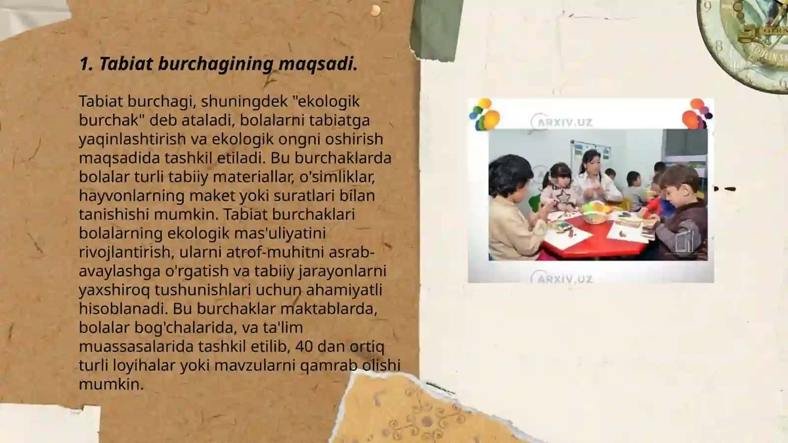 Maktabgacha ta’lim tashkilotlarida tabiat burchagini tashkil etish va unga qòyiladigan talablar 3