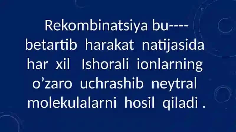 Yarimo,tkazgichlarda  nomuvozanat  zaryad tashuvchilarning rekombinatsiyasi 3