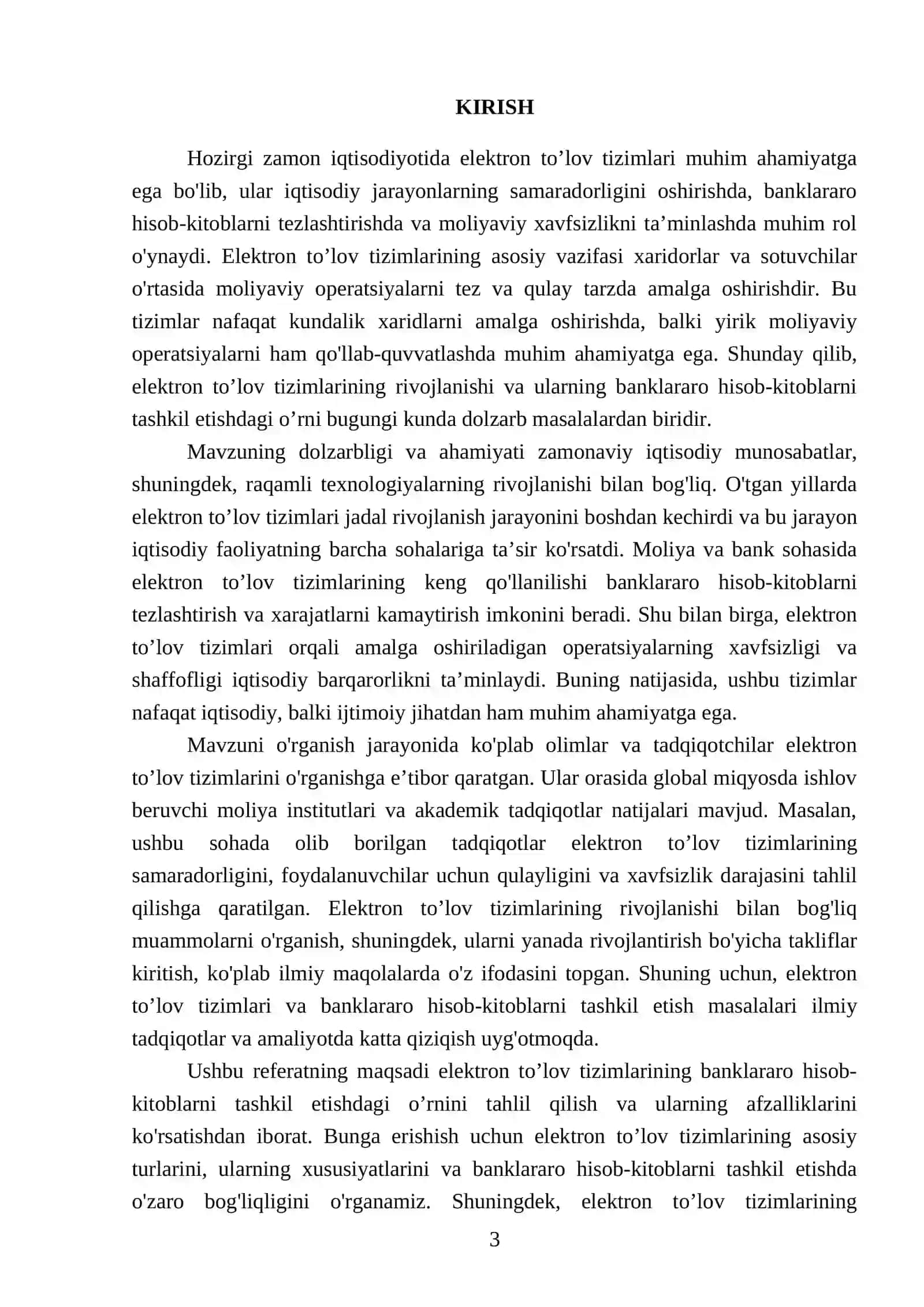 XALQARO BANK VA MOLIYA FANIDAN TAYYORLAGAN REFERATI 3