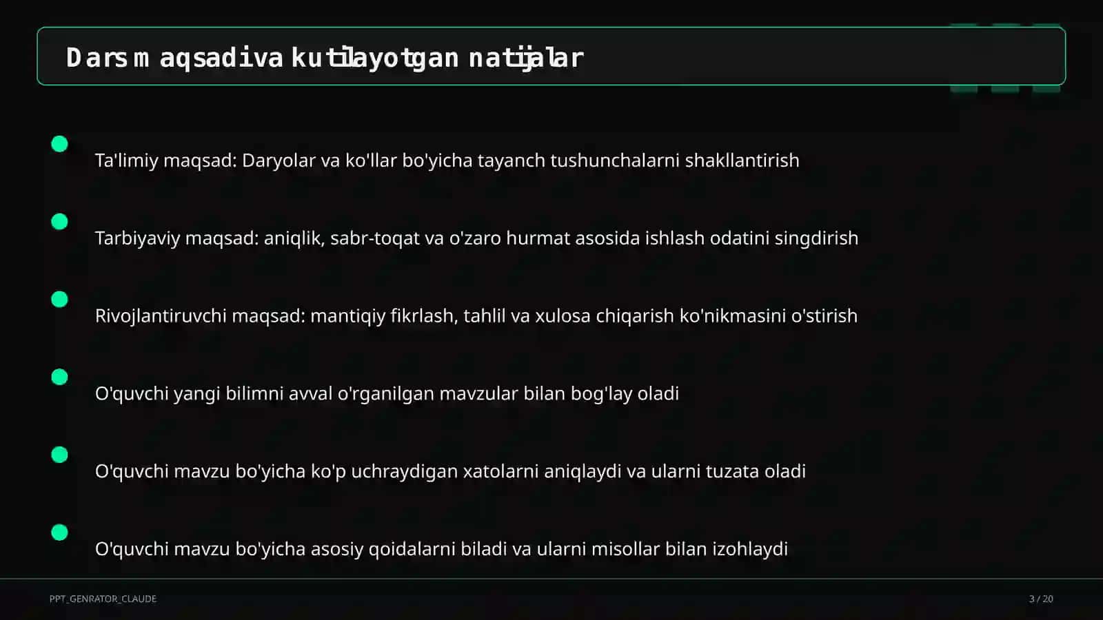 Daryolar va ko'llar (6-sinf) 3
