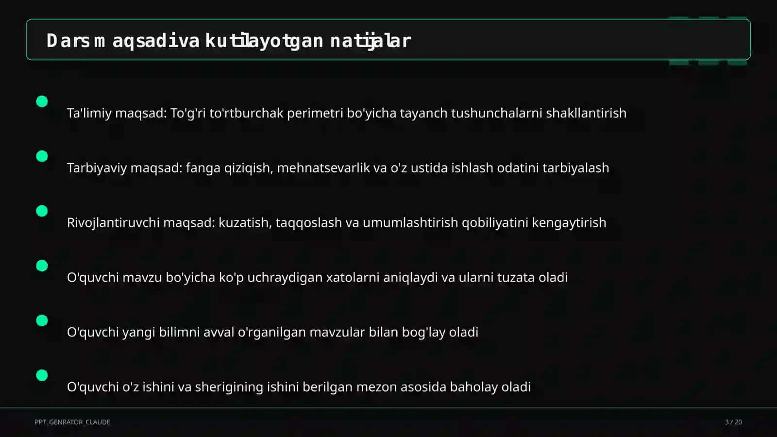 To'g'ri to'rtburchak perimetri (2-sinf) 3