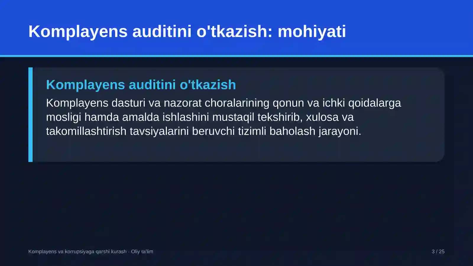 elektr tarmoqlari korxonalarida komplayens auditini o'tkazish 9674 3