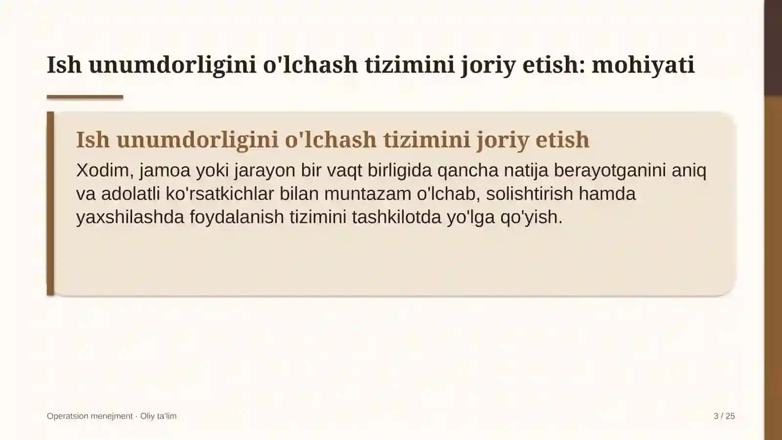 tizim integratorlarida ish unumdorligini o'lchash tizimini joriy etish 7365 3